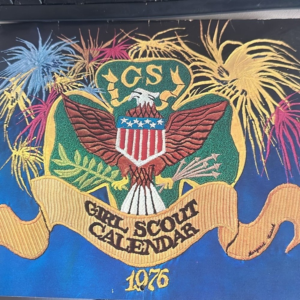 Vintage 1976 Girl Scout Calendar